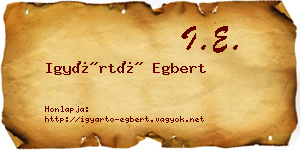 Igyártó Egbert névjegykártya